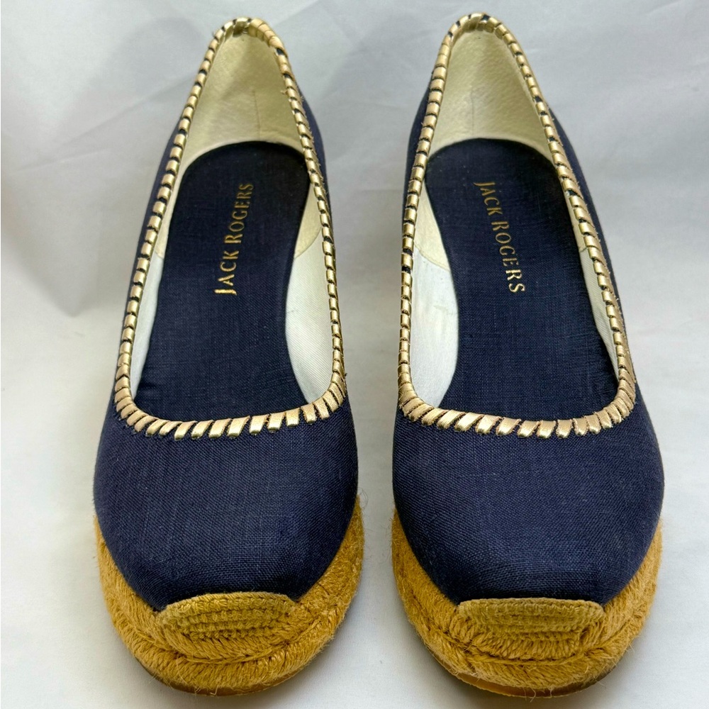 Jack Rogers Navy Espadrille Wedge